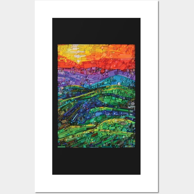 Abstract Hills Wall Art by hilarystoyart